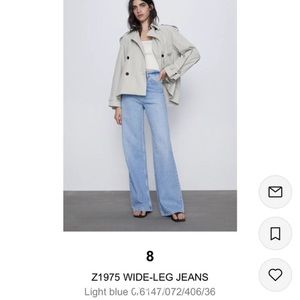 Zara wide leg jeans - light wash - size 4